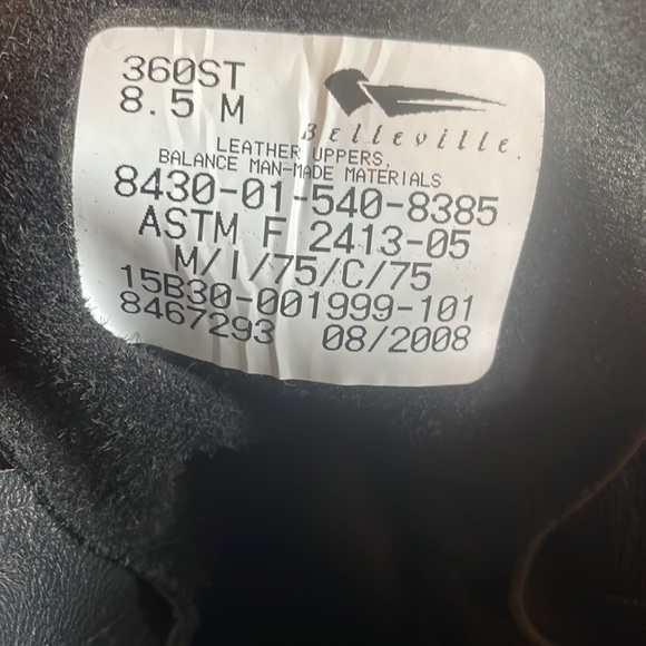 Belleville Military Steel Toe Leather Boots Vibram sole Mens 8.5M - Picture 8 of 9